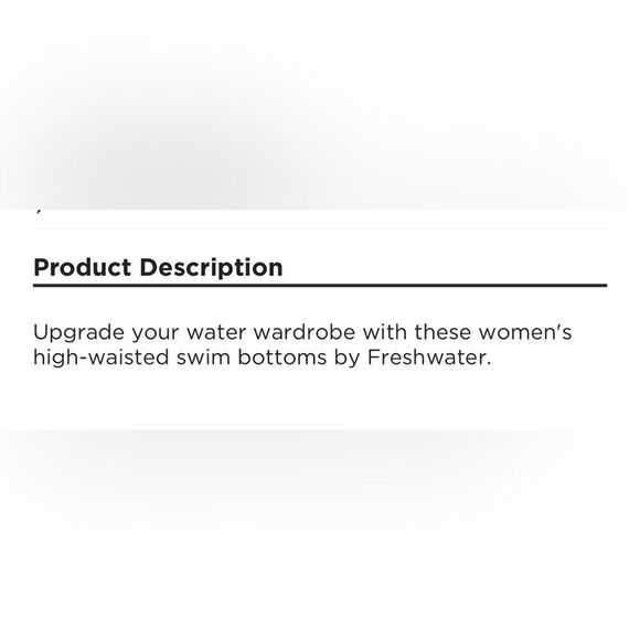 New! FRESHWATER High-Waisted Swim Bottom Size XL Bathing Suit Tankini Bikini - Picture 3 of 11